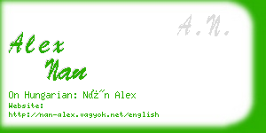 alex nan business card
